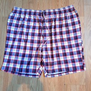 NWOT Cuddl Duds Plaid Lounge Pajama Shorts Big Man 4XB